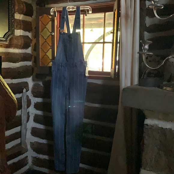 Skinny Striped Overalls • NWT - Picture 2 of 6